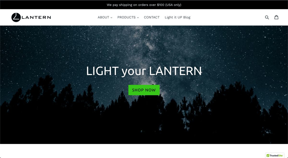 Lantern Gear dashboard